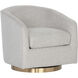 Hazel Gold / Belfast Heather Grey Swivel Lounge Chair, Swivel
